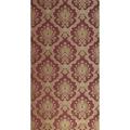 Zambaiti Parati Embossed Burgundy Gold Metallic Textured Victorian Faux Fabric Damask Wallpaper Vinyl in Brown | 21 W in | Wayfair Z72046A