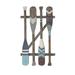 Breakwater Bay Coastal Wood Novelty Canoe Oar Paddle Wall Decor w/ Arrow & Stripe Patterns in White/Brown | 36 H x 21 W x 2 D in | Wayfair