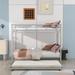 Isabelle & Max™ Agathi Twin Over Twin Standard Bunk Bed w/ Trundle by Isabelle & Max Metal in Gray | 62.3 H x 41.4 W x 78.1 D in | Wayfair