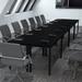 Inbox Zero Pivit 16FT Modular Rectangular Conference Table, Modern Seminar Table Wood in Black | 30 H x 48 W x 24 D in | Wayfair