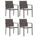 Red Barrel Studio® Patio Chairs w/ Cushions 22"x23.2"x33.1" Poly Rattan Metal in Gray/Black | 33.1 H x 22 W x 23.2 D in | Wayfair