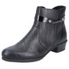 Stiefelette RIEKER, Damen, Gr. 40, schwarz, Synthetik, elegant, Schuhe, mit kleiner Zierkette am Schaft, schmale Form