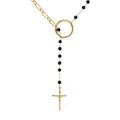 Sphere & Cross Pendant Long Necklace