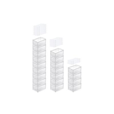 PROREGAL MegaDeal 20x Transparenter Eurobehälter LightLine mit offenem Griff und Scharnierdeckel | HxBxT 32x40x60cm | 66 Liter | Eurobox Image