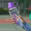 Bouteille d'eau de sport de grande capacité avec poignée shaker transparent étanche tasse