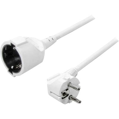 LPS101 Strom Verlängerungskabel Weiß 3.00 m H05VV-F 3G 1,5 mm² 90° nach oben gewinkelt - Logilink