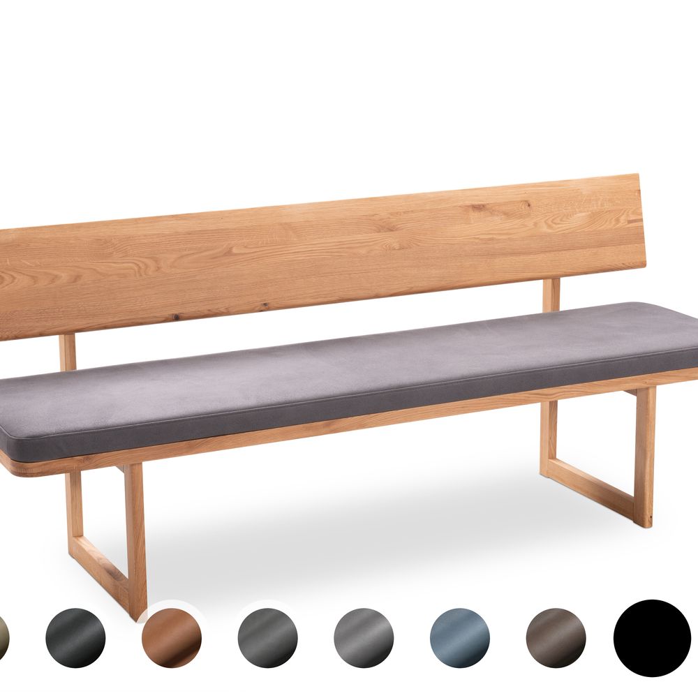 Schösswender »Deven« Bankteil 180 cm / Gavin 29 schwarz / Wildeiche Samtlack Image