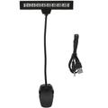 Clip on Music Light Stand 9 LED Orchestra Lamp Piano Light Fully Adjustable Music Stand Lamp with Power Cable (Without Batteries Black)