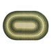 Better Trends Better Trends Heritage Collection 100% Polypropylene 60 x 90 Oval Braided Rug in Hunter