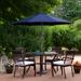 7.5ft Outdoor Patio Market Umbrella with Hand Crank