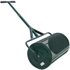 24 in. Green Steel Peat Moss Spreader Compost Spreader Metal Mesh with T Shaped Handle