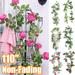 Vnanda Artificial Peony Garland Flowers Floral Greenery Garland Rose Flower Vine Garland with Mixed Peony Flowers and Green Leaves for Wedding Dining Table Home Party Decor-110