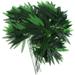 BESTONZON 50pcs Artificial Green Bamboo Leaves Fake Green Plants Greenery Leaves for Home Hotel Office Decoration