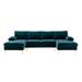 Modern Large U-Shape Upholstered Sectional Sofa, Double Extra Wide Chaise Lounge Couch, Living Room Pillow Top Arms Sofa Design