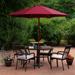 8.5ft Outdoor Patio Market Umbrella with Wooden Pole