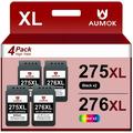 PG-275 CL-276 XL Printer Ink Replacement for Canon 275xl and 276xl Ink Cartridges (2 Black 2 Color) Compatible to PIXMA TS3522 TS3520 TR4720 TR4722 Printer High Yield Combo Pack