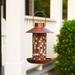 Adelie Mosaic Glass Bird Feeder with Solar Light