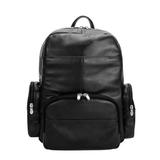 McKlein USA 15 in. S Series Cumberland Pebble Grain Calfskin Leather Dual Compartment Laptop Backpack - Black