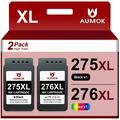 PG-275 CL-276 XL Printer Ink Replacement for Canon 275xl and 276xl Ink Cartridges (1 Black 1 Color) Compatible to PIXMA TS3522 TS3520 TR4720 TR4722 Printer High Yield Combo Pack