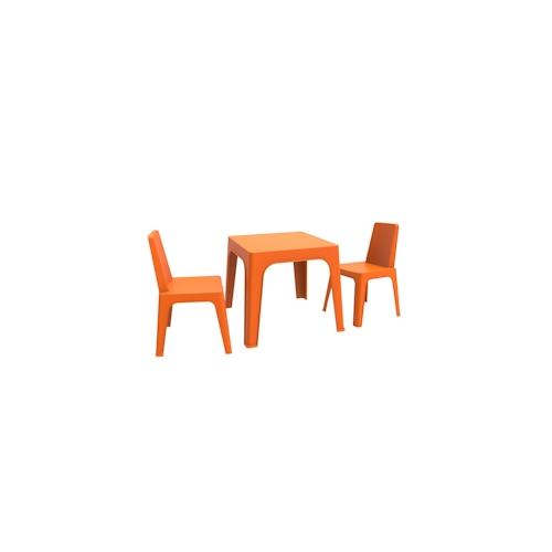 GARBAR JULIETA Kinderstuhl-Tisch Indoor, Outdoor Set 2+1 Orange