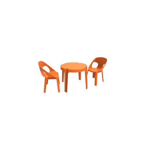 GARBAR RITA Kinderstuhl-Tisch Indoor, Outdoor Set 2+1 Orange
