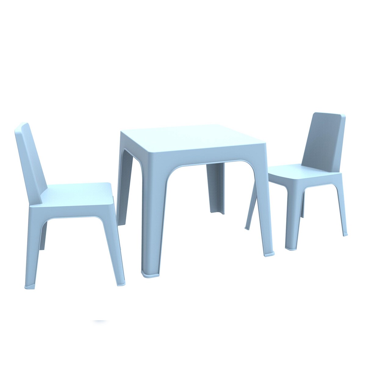 Resol garbar JULIETA Kinderstuhl-Tisch Indoor, Outdoor Set 2+1 Himmelblau Image