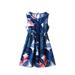 Girls Toddler Kids Crew Neck Summer Sleeveless Sundress Casual Beach Floral Prints Party Dress plus Size First Dress Party Dress for Girls