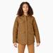 Dickies Women's Duck High Pile Fleece Lined Chore Coat - Brown Size L (FJ176)