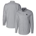 Men's Cutter & Buck Charcoal Philadelphia Eagles Helmet Stretch Oxford Long Sleeve Button-Down Shirt