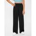 BASICS Girls Elastic Waist Wide Leg Pants S221905X Black 9Y(53IN)