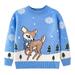 BULLPIANO 2-7Y Kids Christmas Sweater Baby Pullover Sweater Heart Knit Sweater Coat for Autumn Fall and Winter