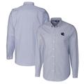 Men's Cutter & Buck Light Blue Chicago Bears Helmet Stretch Oxford Long Sleeve Button-Down Shirt