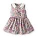 Oalirro Baby Dresses Summer Sleeveless Toddler Retro Dress Round Neck Mid-Calf 120 Pink