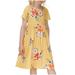 Oalirro Toddler Girl Clothes Summer Short Sleeve Cute Dresses for Girls Trendy Round Neck Knee-High ï¼ˆ13-14Years) Yellow