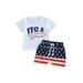 Toddler 4th of July Baby Boy Outfit USA Short Sleeve T Shirt Tops Fourth of July Shorts Independence Day Summer Clothes