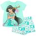 Disney Princess Jasmine Toddler Girls T-Shirt and French Terry Shorts Outfit Set Infant to Big Kid