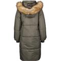 Winterjacke URBAN CLASSICS "Urban Classics Damen Ladies Oversize Faux Fur Puffer Coat" Gr. XS, grün (darkolive, beige) Damen Jacken Winterjacken
