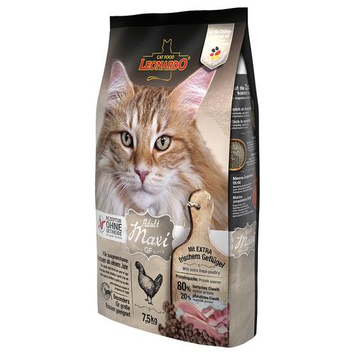 7,5kg Adult Maxi Grainfree Leonardo Trockenfutter für Katzen