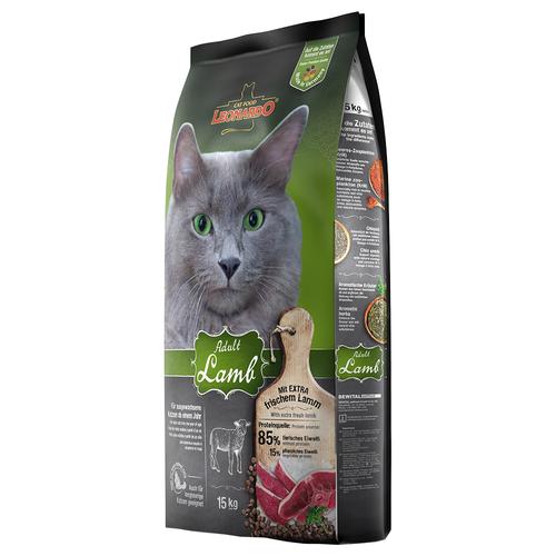 2x 15kg Adult Lamm Leonardo Trockenfutter für Katzen