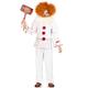 LEG AVENUE 3 PC Killer Clown, includes striped shirt with pom pom accents, elastic waist pants, and neck ruffle