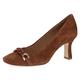 CAPRICE Damen Pumps Memotion aus Wildleder Stilettoabsatz Weite G, Braun (Cognac Suede), 41 EU