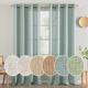 MIULEE Turquoise Voile Curtains for Living Room Net Curtain Pair Window Treatment Sheer Curtain & Drapes Eyelet Top Panels for Bedroom Room, 2 Panels, 55 * 69inch