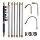 Pressure Washer Extension Wand Set, 10Pcs 1/4 Inch Quick Connect Power Washer Lance, Gutter Cleaning Tool Roof Cleaner Lance with 6 Nozzle Tips