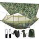Camping 2 Person Hammock with Mosquito Net, Tent, Tree Straps Heavy Duty Waterproof Lightweight Nylon Portable Gammock for Hiking Outdoor Travel Beach Survival Backyard (Camouflage+Camouflage)