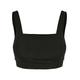 Sport-BH URBAN CLASSICS "Damen Ladies Recycled Squared Sports Bra" Gr. L, Cup 0, schwarz (black) Damen BHs Sport-BHs