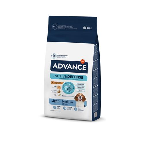 12kg Advance Medium Light Huhn Hundefutter trocken