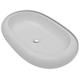 vidaXL Luxury Ceramic Basin Oval-shaped Sink - White