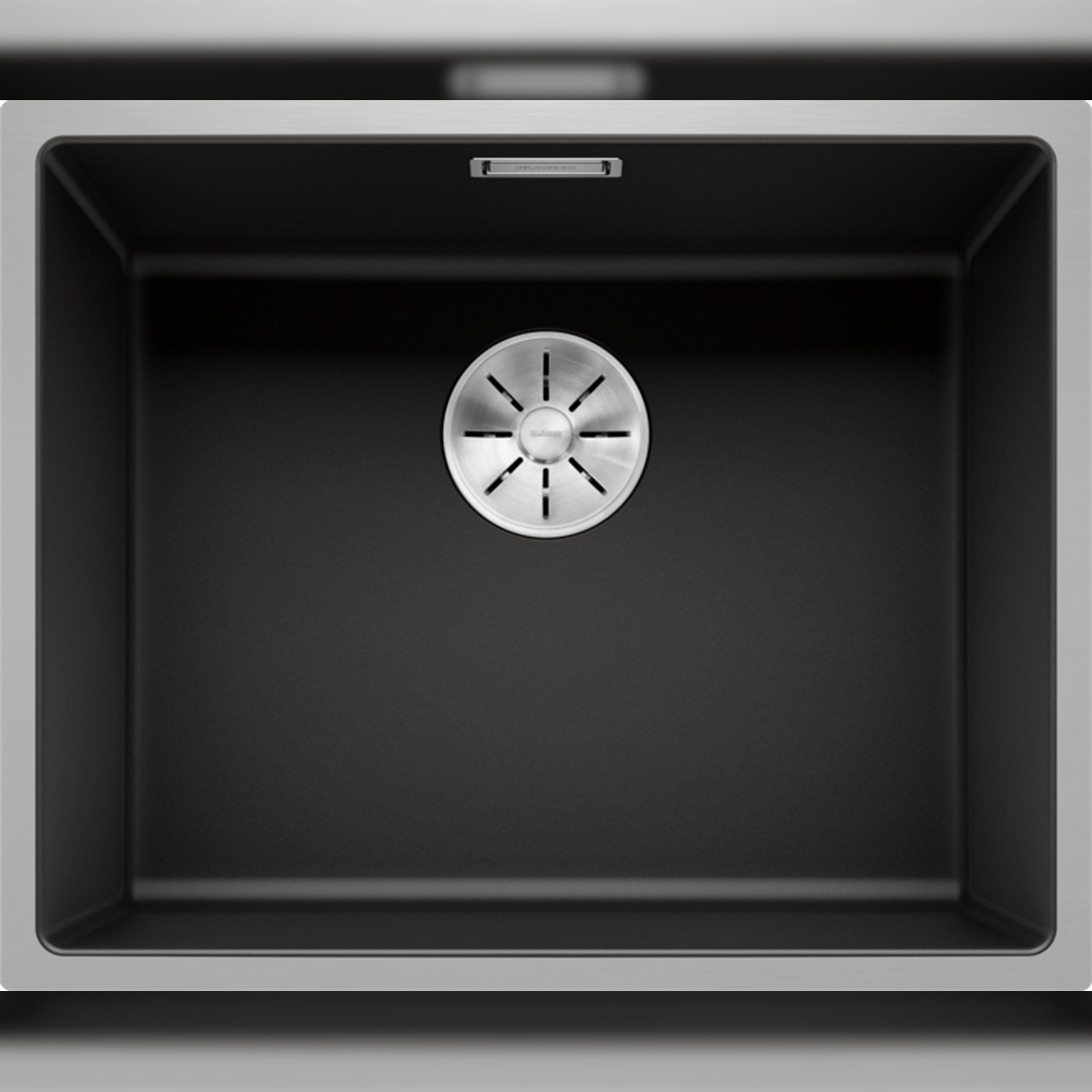 Blanco Silgranit Rechteckiges Spülbecken, Subline 500-IF SteelFrame Schwarz 50 x 40 cm Image