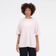 NEW BALANCE Damen Shirt Essentials Graphic Cotton Jersey Oversized T-Shirt, Größe S in Pink