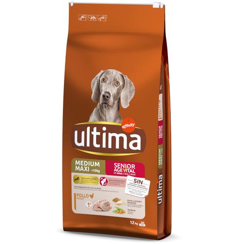 2x12kg Ultima Medium / Maxi Senior Huhn Trockenfutter Hund